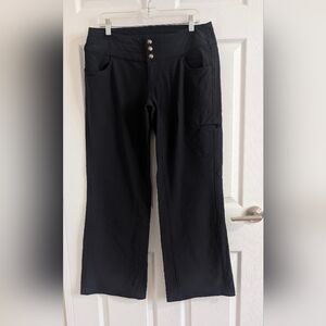 Lululemon Still Pant Black Wide Leg Cargo Yoga Pants - Size 10 - Rare Design